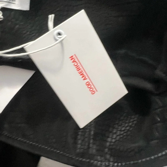 Good American The Croc Exec Pants in Black Faux‎ Leather Plus Size 3XL - Picture 11 of 12